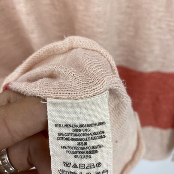 Free People Pink Striped Sweater XS  - Picture 5 of 9